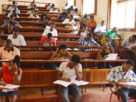 Students sit for an exam in the pre-COVID era, Makerere University, Kampala Uganda.